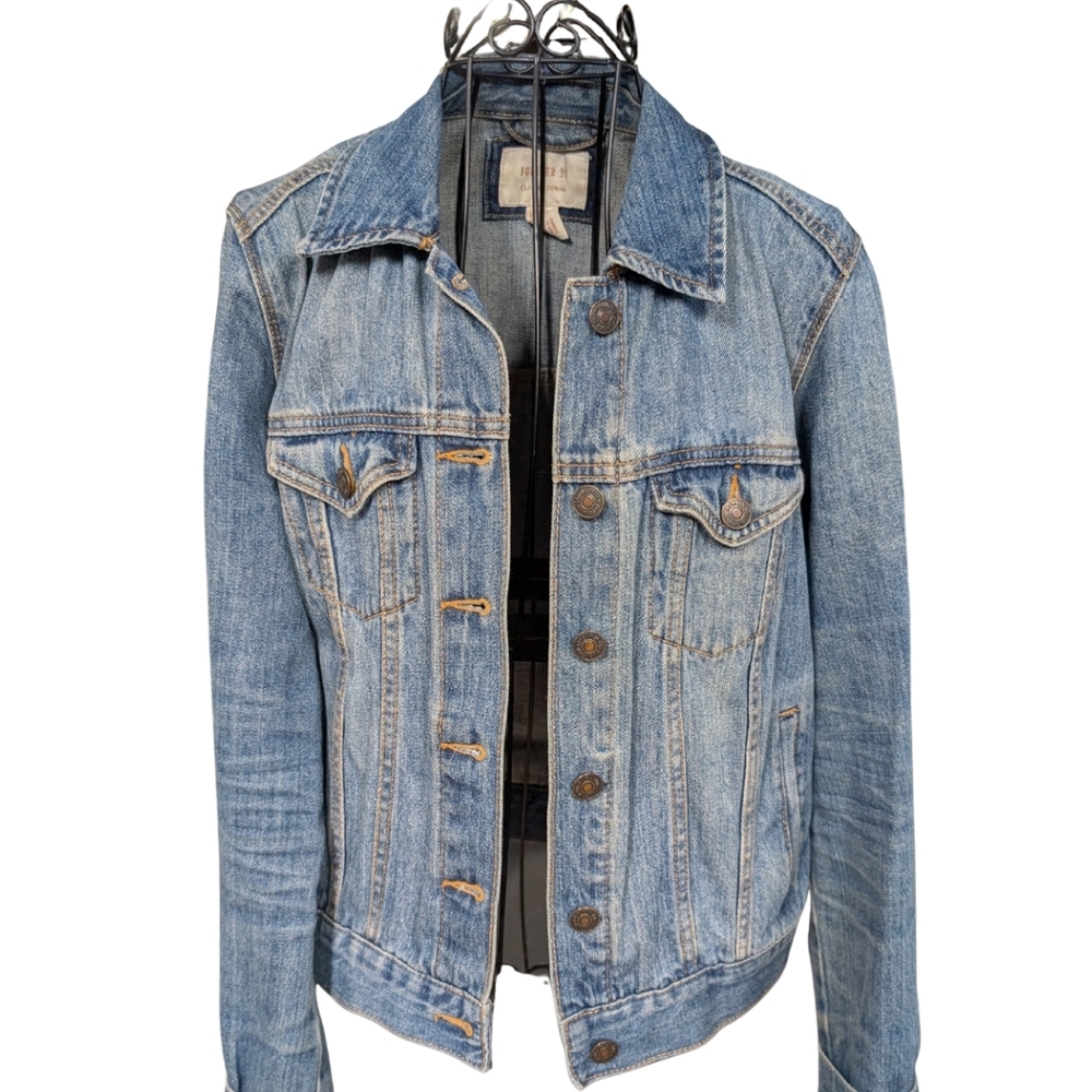 Forever 21 Light Blue Denim Shirt Jacket